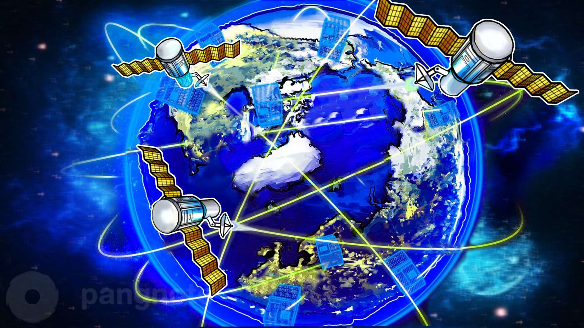 To create a global network it is proposed to use space lasers